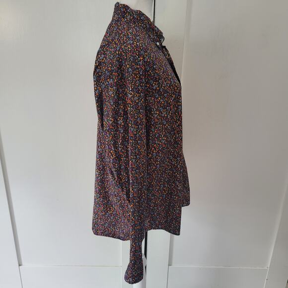 J. Crew Size XL Slim Untucked Flex Floral Button Up Shirt Preppy Casual - Picture 2 of 8